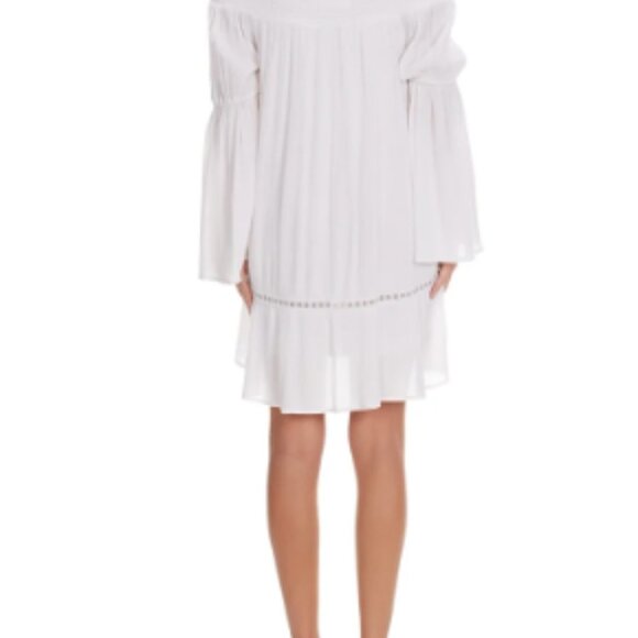 TAYLOR & SAGE Juniors' Embroidered Off the Shoulder Dress Boho - Picture 2 of 8